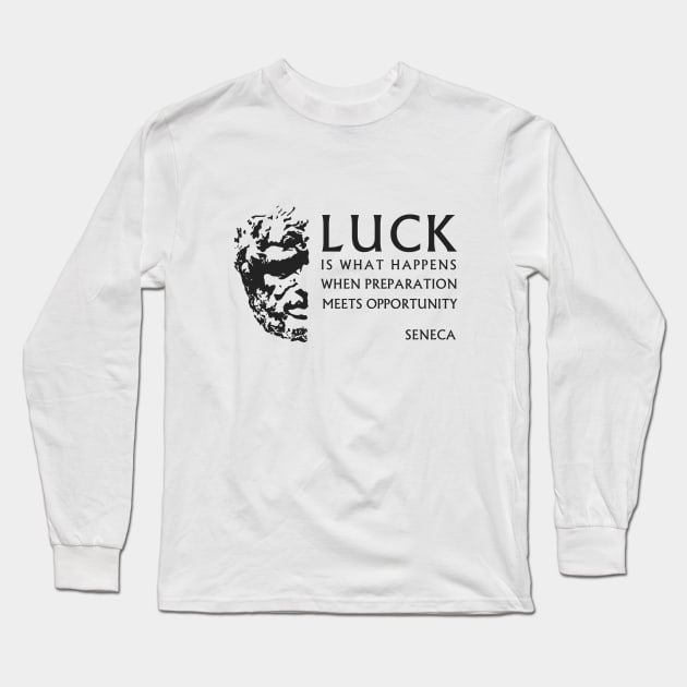 Stoicism. Aphorism. Seneca Long Sleeve T-Shirt by FancyPen